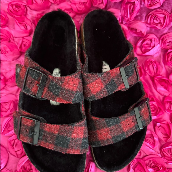 Birkenstock Women's Arizona Happy Lamb Sandals - Picture 6 of 8